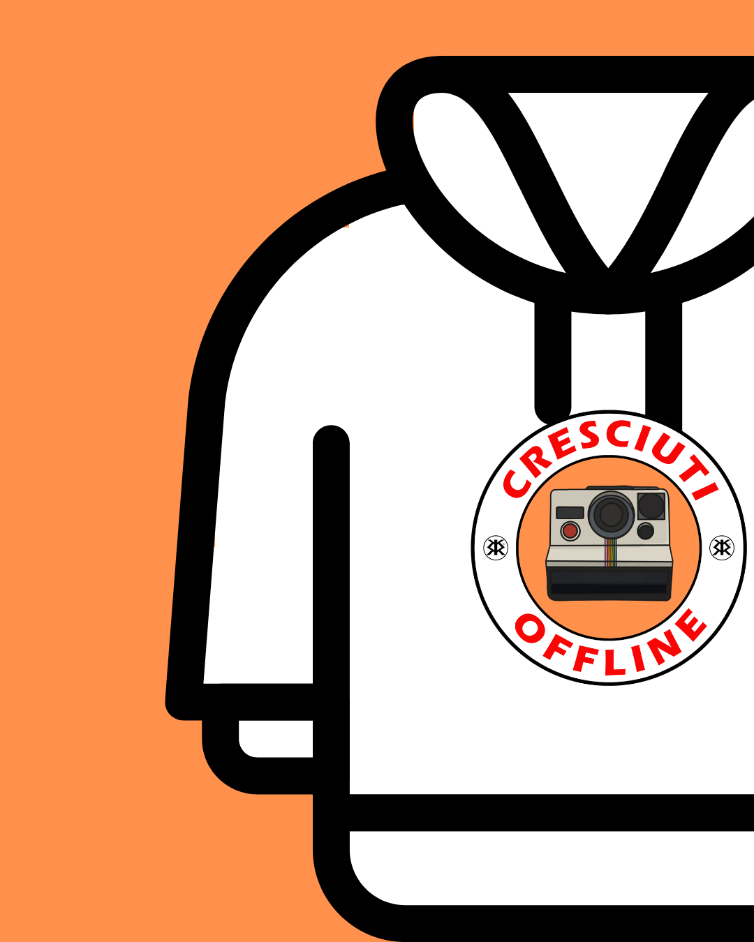 CRESCIUTI OFFLINE - FELPA CON CAPPUCCIO CRESCIUTI OFFLINE POLAROID